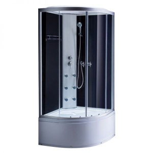 Cabina de dus WSH7601B cu Hidromasaj, Dimensiune 100x100cm+Cadita de dus - Img 1