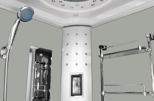 Cabina dus MO-09909A cu hidromasaj, culoare alb, dimensiune 90x90x220cm - Img 6