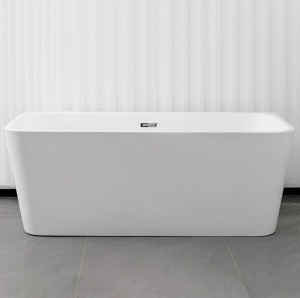 Cada De Baie De Sine Statatoare , Design Modern 150x75x58cm, Culoare Alb - Img 2