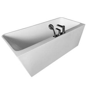 Cada de baie freestanding cu baterie Crom inclusa, dimensiuni 170X80X58CM - Img 6