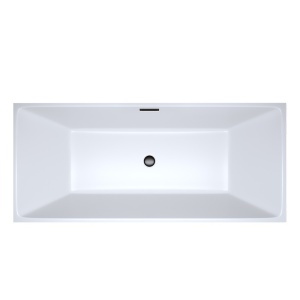 Cada de baie Santa 507A 150x75cm, Culoare Alb , Deversor Negru - Img 6