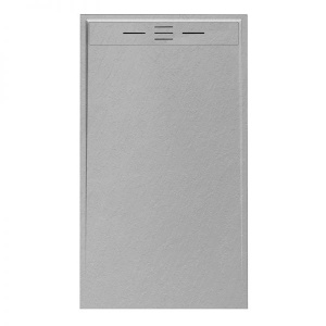 Cadita de dus DEKO Slim, Structura de piatra 100x80cm, Culoare Gri - Img 1