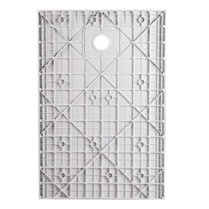 Cadita de dus dreptunghiulara model marmura Riko 100 x 80 cm alba - Img 8