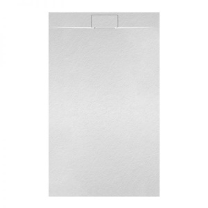 Cadita de dus MIKO Slim, Structura de piatra 110x80cm, Culoare Alb - Img 1