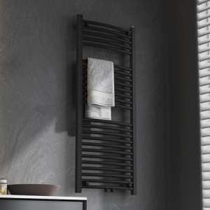 Calorifer vertical CORSO-BL-4 pentru baie 120x50, negru - Img 4