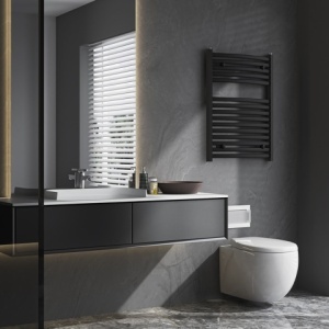 Calorifer vertical GAMA-BL-1 pentru baie 120x50, negru - Img 9
