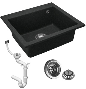 Chiuveta bucatarie Granit West XL black METALLIC - Img 2