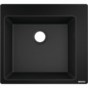 Chiuveta compozit Hansgrohe S51 SilicaTec, Dimensiune 56x51cm, Culoare Negru Grafit