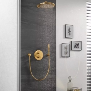 Cot de iesire dus Grohe Rainshower, Culoare Auriu Periat Cool Sunrise - Img 4