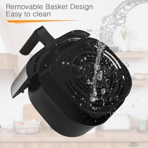 Friteuza cu Aer Cald, Fara Ulei, SeveShop® Air Fryer, Capacitate 5.5L, Ecran Tactil Digital, 8 Programe Presetate, Timer 60 Minute, Functie de Mentinere a Temperaturii, Oprire Automata, Putere 1400W, Negru - Img 4