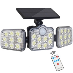Lampa Solara de Exterior SeveShop 600lm, 3 Moduri de Iluminare, Senzor de Miscare, IP65, Rezistenta la Apa, Acumulator Li-Polymer 2400mAh, Iluminare pentru Curte, Gradina si Terasa, Autonomie 10h, Design Compact, Alb