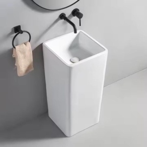 Lavoar FONTANA Montaj freestanding culoare alb - Img 3