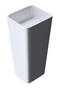 Lavoar Independent Monolit PRO MODENA, Dimensiuni 40.5x35.5 X 81.5 Cm, Forma Rectangulara, Alb