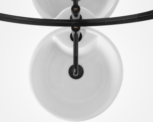 Lavoar Independent REA BLANK, Dimensiuni 41 x 41 X 84 Cm, Forma Rotunda, Cu Gaura Baterie, Alb - Img 3