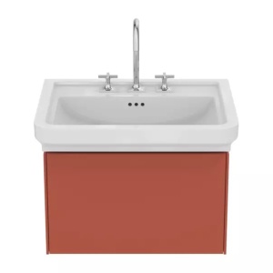 Lavoar pe mobilier Ideal Standard Atelier Calla alb lucios 67 cm cu 3 orificii baterie - Img 6