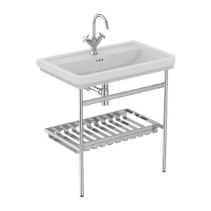 Lavoar pe mobilier Ideal Standard Atelier Calla alb lucios 87 cm cu orificiu baterie si preaplin - Img 5