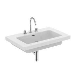 Lavoar pe mobilier Ideal Standard Atelier Extra alb lucios cu 3 orificii baterie 81 cm - Img 5
