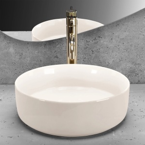 Lavoar pentru blat Rea Sami, Dimensiune 36cm, Culoare Ecru - Img 2
