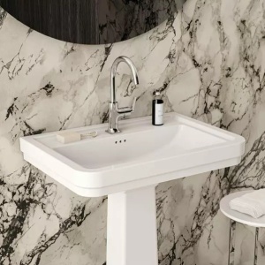 Lavoar suspendat Ideal Standard Atelier Calla alb lucios 72 cm cu orificiu baterie si preaplin - Img 11