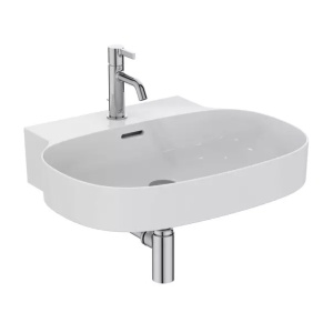 Lavoar suspendat Ideal Standard Atelier Linda-X 60 cm alb lucios cu orificiu baterie si preaplin - Img 4