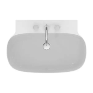 Lavoar suspendat Ideal Standard Atelier Linda-X cu 3 orificii baterie alb lucios 75 cm - Img 2