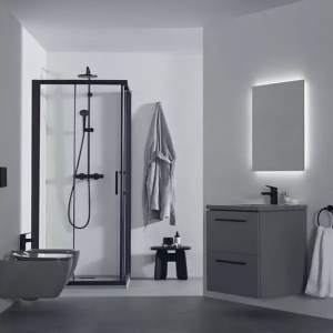 Lavoar suspendat Ideal Standard i.life B gri lucios 61 cm cu orificiu baterie si preaplin - Img 9