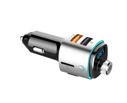 Modulator FM, Bluetooth CHT USB incarcare rapida 3.0, Port muzica USB, Slot Card microSD, Port incarcare telefon, Handsfree Car Kit Transmitator FM - Img 3