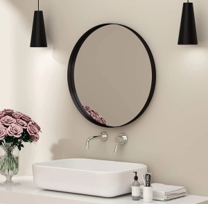 Oglind?? rotund?? Loft 39 cm Negru JZ-01 - Img 1
