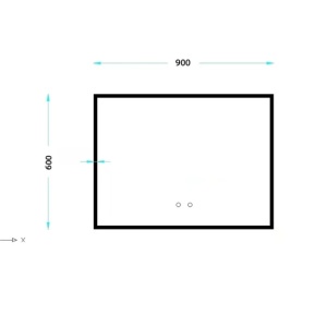 Oglinda dreptunghiulara Fluminia Siza cu iluminare LED si dezaburire 60 cm - Img 2