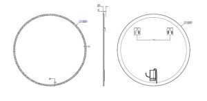 Oglinda LED 100cm, Cu Sistem Dezaburire, Lumina Reglabila Si 2 Difuzoare Bluetooth - Img 4