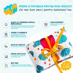 Perna de dormit pentru bebelusi, set 2 piese, perna si paturica - Img 2