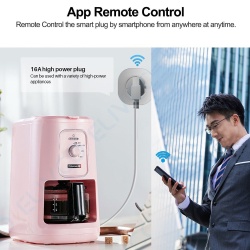 Priza Smart SeveShop®, Wi-Fi, 10A, Monitorizare Consum Energie, Control Vocale prin Amazon Alexa si Google Assistant, Tuya App, Compatibil Android/iOS, Programare si Timer pentru Dispozitive, Control de la Distanta, 220-240V, Alb - Img 4