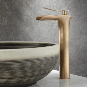 Robinet pentru lavoar Rea Laguna antique Brush Gold high - Img 3