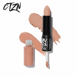 Ruj si creion de buze CTZN, Nudiversal Lip Duo, rezistent la apa, cu unt de mango salbatic, Capri - Img 1