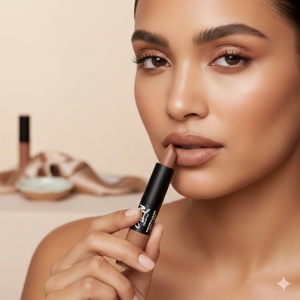 Ruj si creion de buze CTZN, Nudiversal Lip Duo, rezistent la apa, cu unt de mango salbatic, Dubai - Img 4