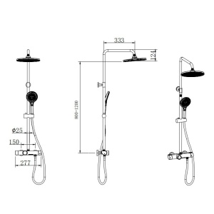Set de dus incastrat PRO cu ecran LCD, Finisaj Auriu - Img 10