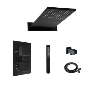 Set de dus negru mat, termostatic, 3 functii cod 1008 SLIM