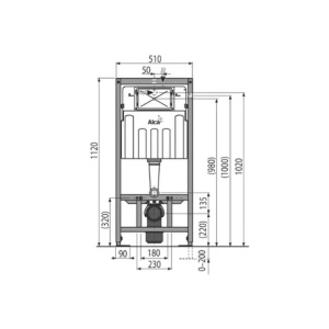 Set rezervor incastrat Alcadrain cu clapeta si vas WC suspendat Fluminia Paris cu capac softclose - Img 3