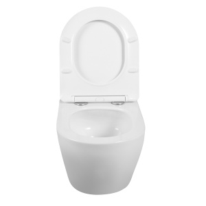 Set Vas WC+BIDEU Sofia WHITE, Sistem inovator de spalare Rimless Tornado, Suspendat, Ceramica sanitara, Capac Slim Premium Soft-Close Inclus - Img 4