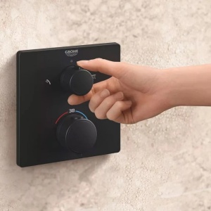 Sistem de dus incastrat Grohe Precision cu palarie patrata Vitalio Comfort 250 negru mat - Img 5