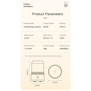 Umidificator de Aer SeveShop, Cu Lumini si Difuzor Aromaterapie, Evaporare Rece, Capacitate Rezervor 180 ml, Panou Comanda Digital, Functionare Continua, Usor de Curatat, Design Compact pentru Casa, Birou si Masina, Alimentare Directa, Alb - Img 4