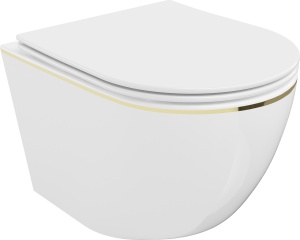 Vas wc Pro White/Gold edge