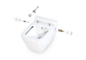 Vas WC Teceone suspendat cu functie bideu Alb, si capac Soft-Close inclus - Img 3