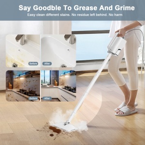 Aparat Curatat Aburi SeveShop® Teendow SC-05 1200W, Mop Cu Aburi Portabil 2 Bar, Incalzire Rapida 60s, Mop Electric Multifunctional 350ml, Abur 100-115°C, Curatare Fara Detergenti Pentru Gresie, Parchet, Covoare, Aparat Curatat Aburi Profesional - Img 5