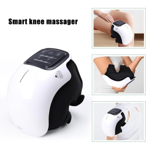 Aparat De Masaj Pentru Genunchi SeveShop®, Cu Compresie Termica, Vibratii, Infrarosu Si Laser, 3 Moduri de Incalzire, 3 Trepte de Vibratie, Ecran Tactil, Curele Reglabile, USB-C Reincarcabil, Pentru Dureri Articulare, Relaxare, Alb Negru - Img 5