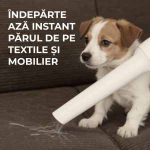 Aspirator Animale 13 in 1 SeveShop®, Grooming, Toaletarea Animalelor De Companie, Aparat De Tuns Cu 6 Accesorii Interschimbabile, Aspirator Animale, Perie Pentru Descurcare Si Textile, Aspirare Par, 4 Trepte De Taiere, Silentios, Alb - Img 9