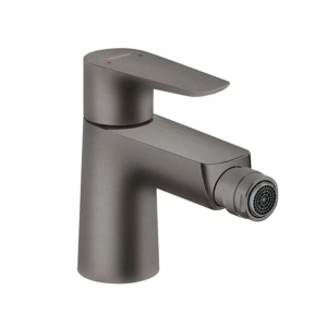 Baterie bideu Hansgrohe Talis E cu ventil Pop-Up negru - crom periat