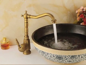 Baterie lavoar/bucatarie REA BONA OLD GOLD, Montaj pe blat, inaltime 28 cm - Img 7
