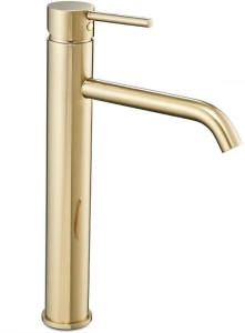 Baterie lavoar REA LUNGO L. GOLD, Inaltime 28cm, finisaj Auriu - Img 1