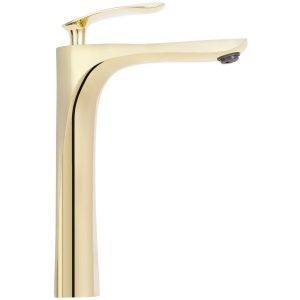 Baterie Lavoar REA ORBIT GOLD HIGH, Montaj Pe Blat, Capat Fix, Monocomanda, Inaltime 29 Cm, Auriu - Img 4